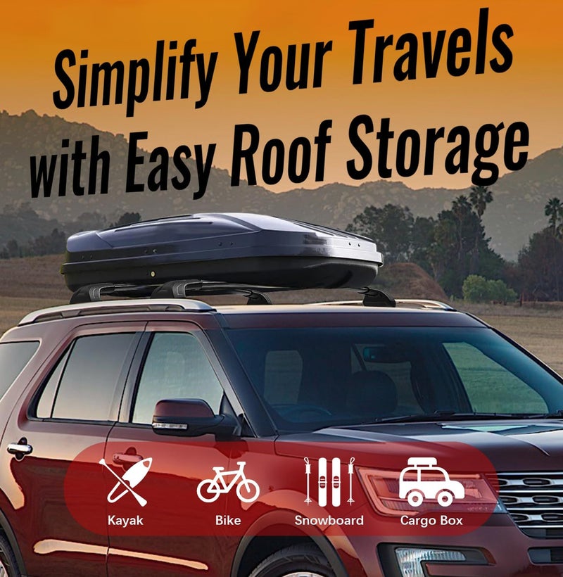 Soruci 300lbs Roof Rack Cross Bars Compatible with Ford Expedition/Max 2018-2026 & Lincoln Navigator 2018-2024,Aluminum Roof Rails Crossbars Cargo Carrier Luggage(not for 2025 Lincoln Navigator) - Image 5